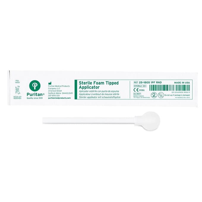 Puritan 25-1805-1PF-RND Round Head Foam Tipped Sterile