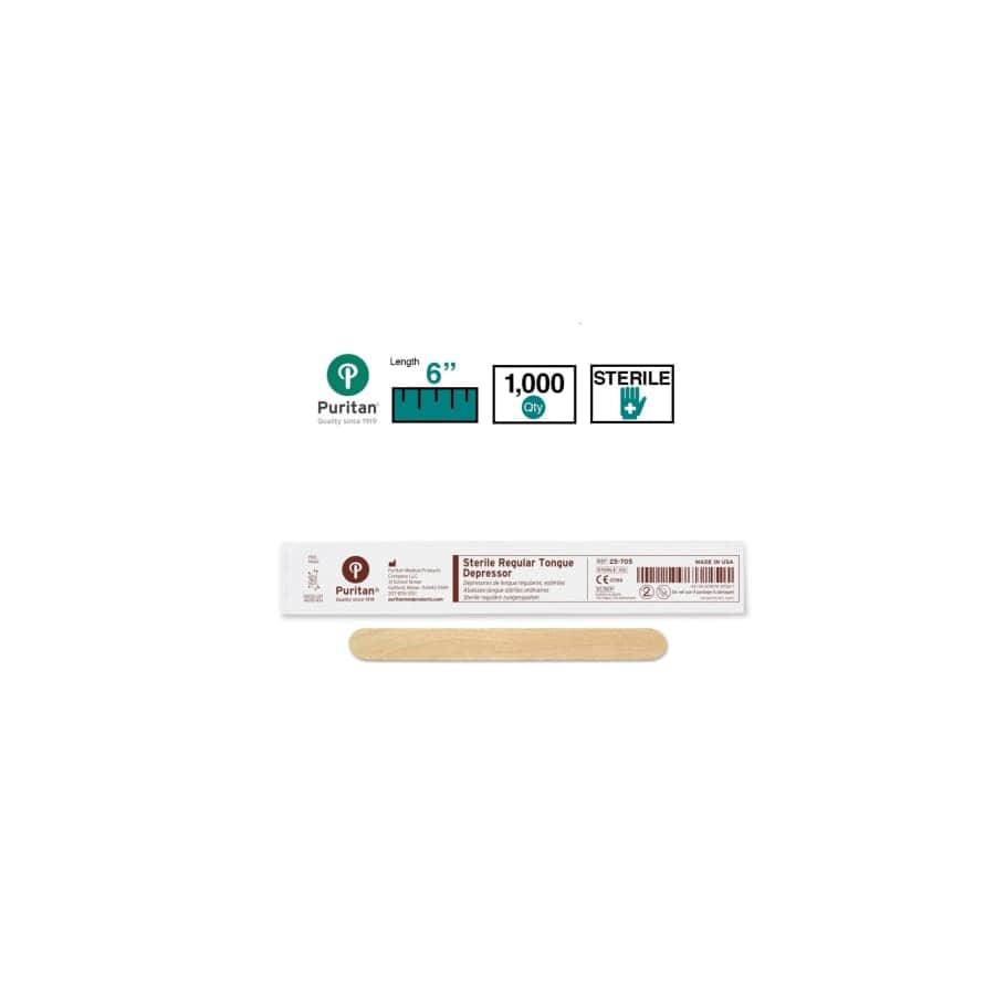 Puritan 25-705 Regular Tongue Depressor Individually Wrapped