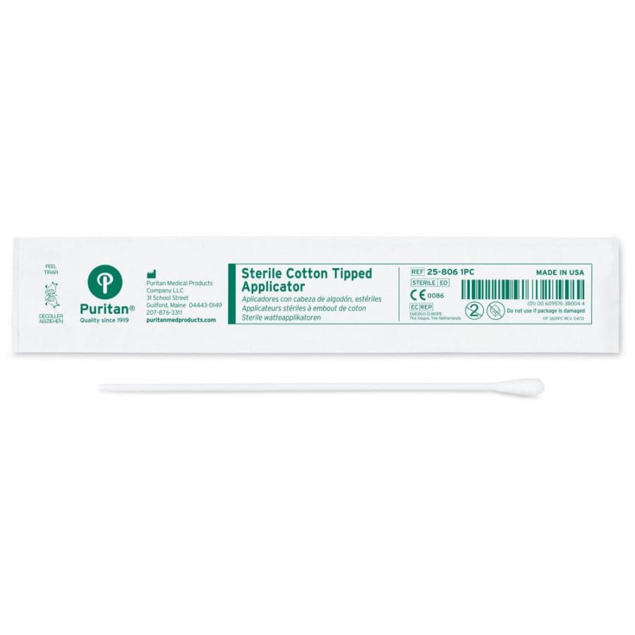 Puritan 6 Sterile Standard Cotton Swab w-Polystyrene Handle