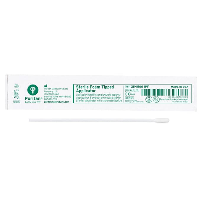 Puritan 6 Sterile Standard Foam Swab w-Polystyrene Handle -