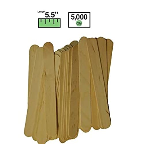 Puritan Brightwood Value Pack Jumbo Wooden Craft Sticks - 