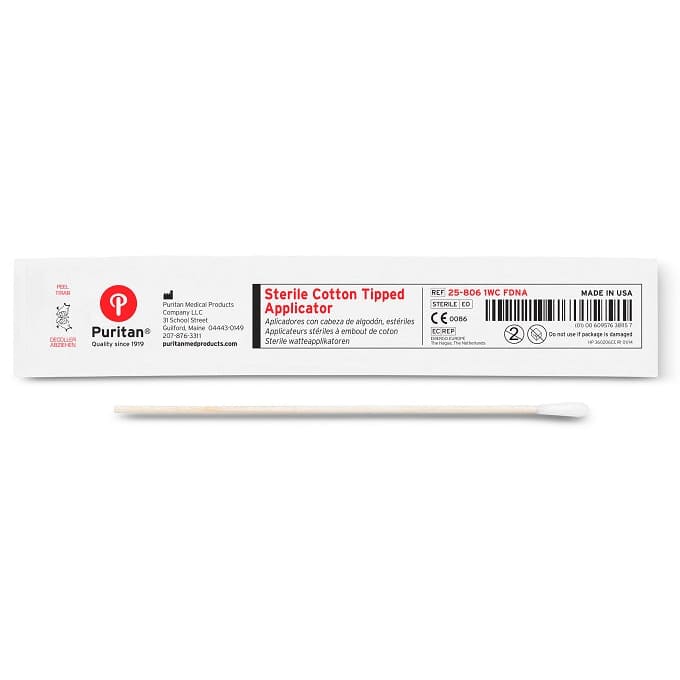 Puritan Cotton DNA - RNase Sterile Free Tipped Applicator 