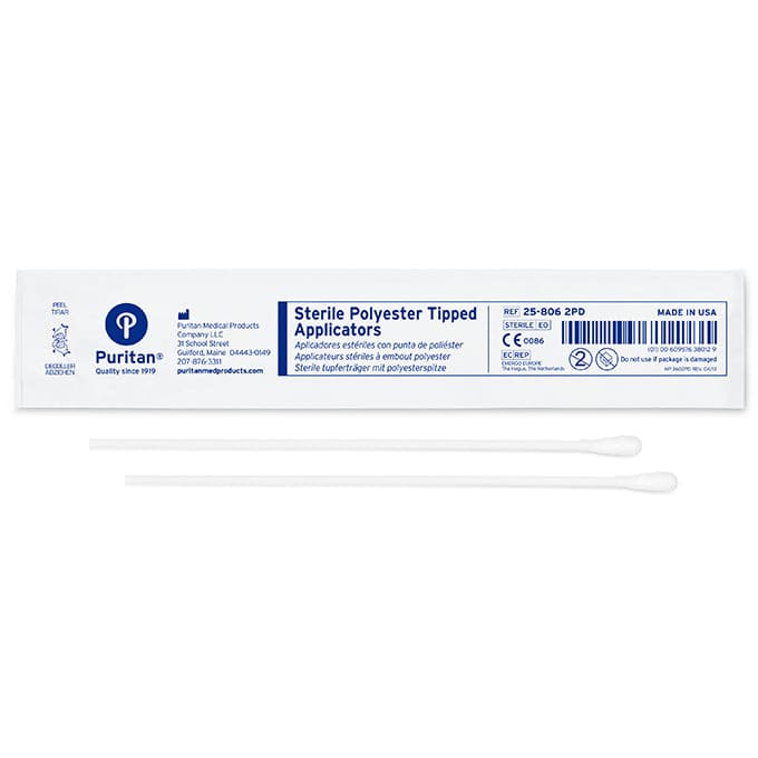 Puritan Medical 6 Sterile Standard Polyester Swab w-Plastic 