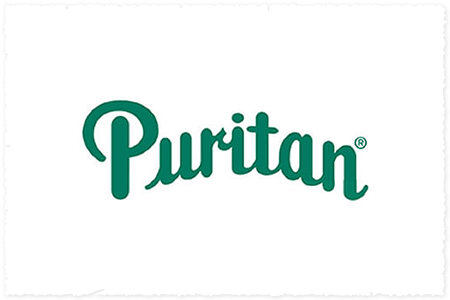 Green 'Puritan' logo on a white background