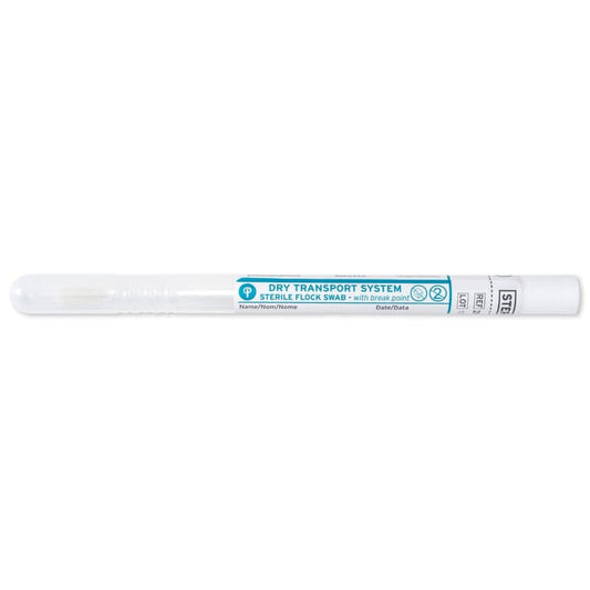 HydraFlock 6 Sterile Elongated Flock Swab w-Plastic Handle &