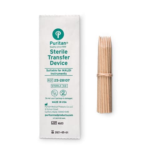 Puritan 3" Sterile Pointed Wooden Transfer Device