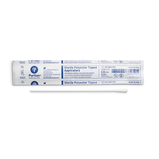 Puritan medical 6 sterile standard polyester swab polystyrene handle