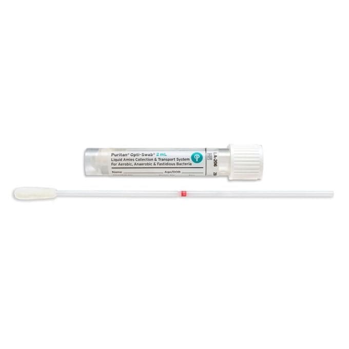 Puritan Opti-Swab Liquid Amies Media Transport System - Sterile Elongated Flock Swab 2ml Liquid Amie